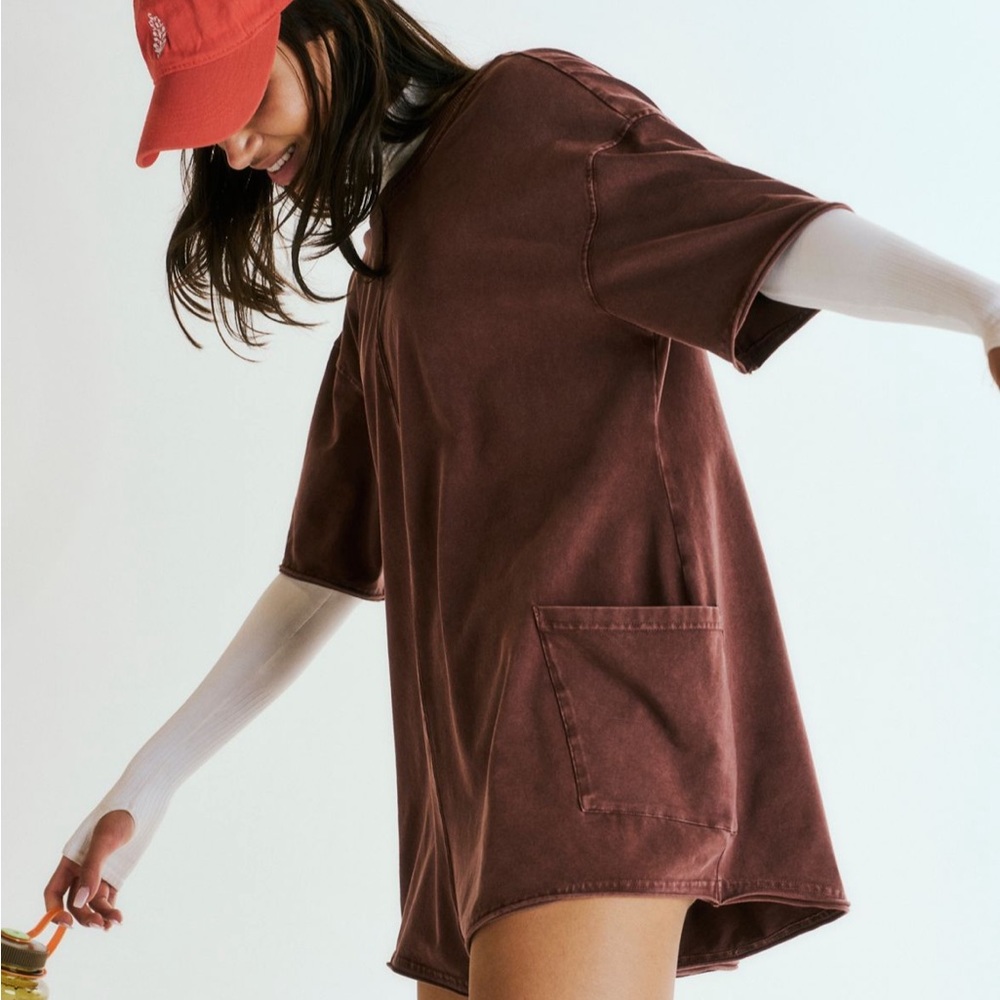 Free People Hot Shot Tee Romper